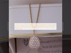 Ожерелья Boheme змея золота SerpeReal фабрики ювелирных изделий золота Китая мотив роскошного длинного большой с Pin фибулы вымощает диаманты