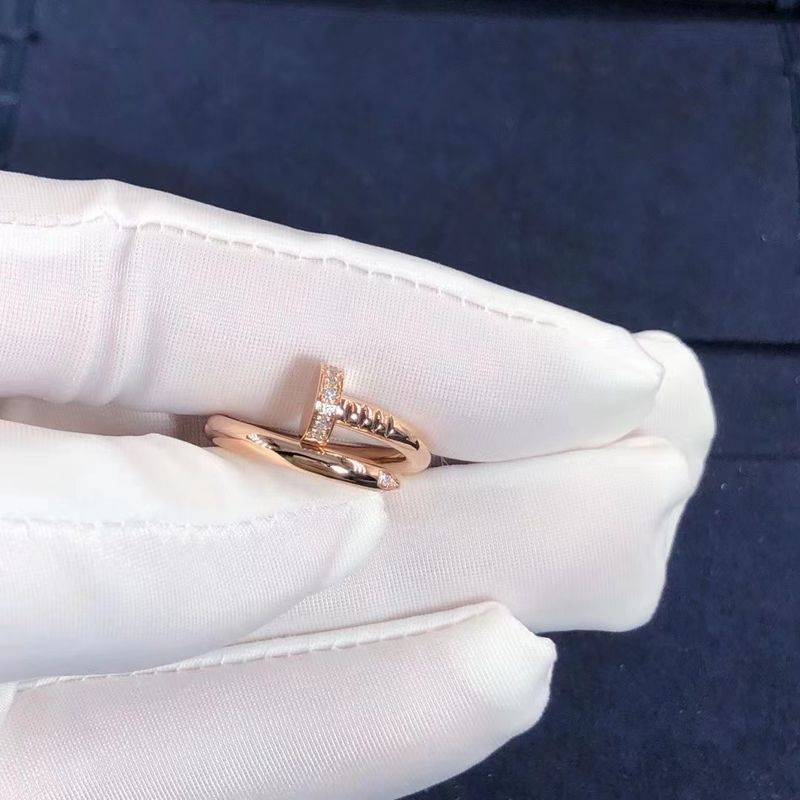 Качество Золото белизны желтого золота кольца ООН Clou Cartier Juste подняло золото и реальные диаманты фабрика