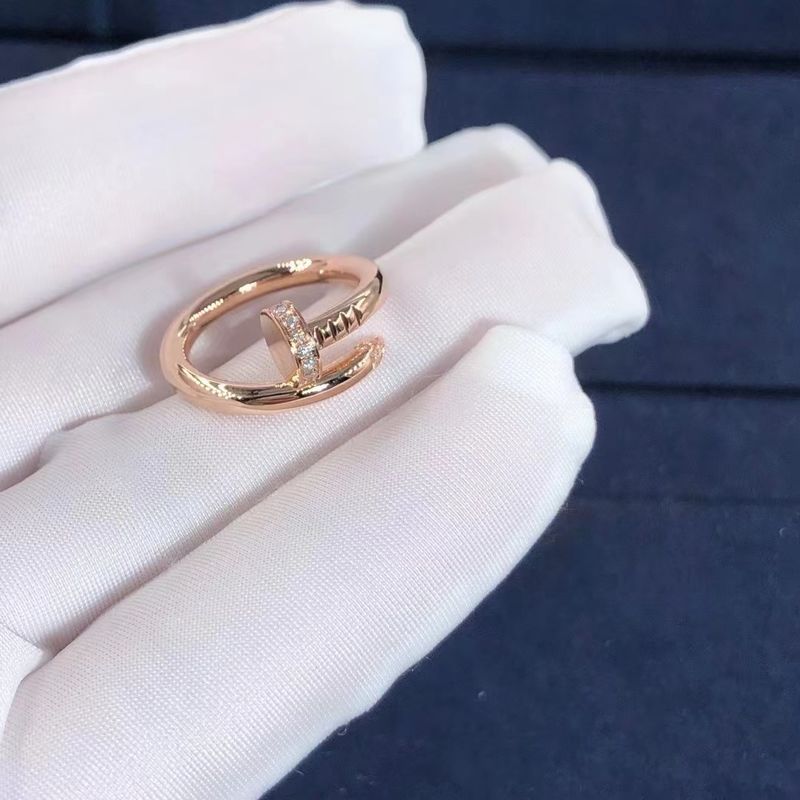 Качество Золото белизны желтого золота кольца ООН Clou Cartier Juste подняло золото и реальные диаманты фабрика