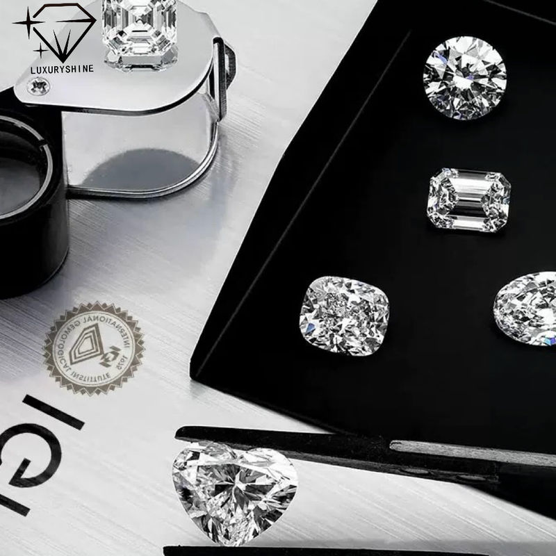 Качество LuxuryShine VS2 Heart Excellent Cut Lab Grown Diamond Реальные бриллианты и свадебные ювелирные изделия и ювелирные изделия на заказ фабрика