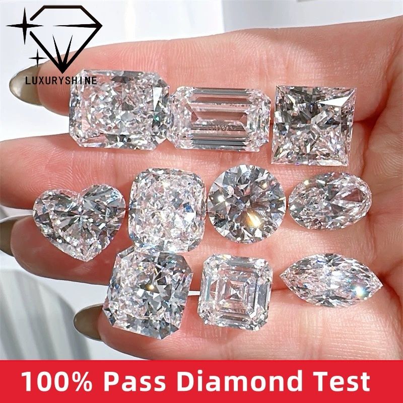 Качество LuxuryShine VVS-VS Ашер Лабораторный Бриллиант 0.1-10CT D-F цвета белый бриллиант с сертификатом IGI 3EX огранки фабрика