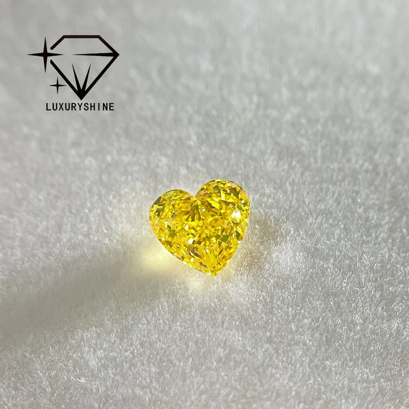 Качество LuxuryShine Розовый / Желтый / Зеленый Лабораторный вырез сердца выращенный бриллиант VVS-VS Настоящие бриллианты и свадебные украшения и ювелирные изделия на заказ фабрика