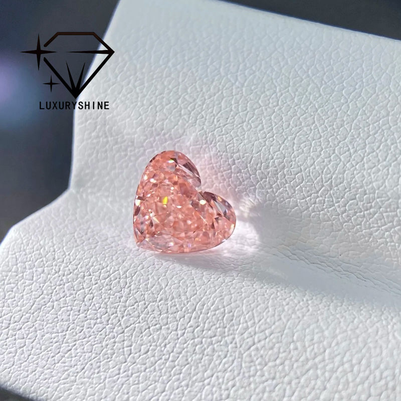 Качество LuxuryShine Розовый / Желтый / Зеленый Лабораторный вырез сердца выращенный бриллиант VVS-VS Настоящие бриллианты и свадебные украшения и ювелирные изделия на заказ фабрика