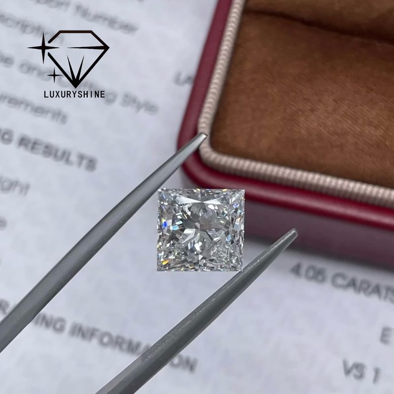 Качество Бриллианты для свадьбы оптом LuxuryShine, огранка принцесса, выращенные в лаборатории, цвет D-F, чистота VVS-VS, с сертификатом IGI, отличная огранка фабрика
