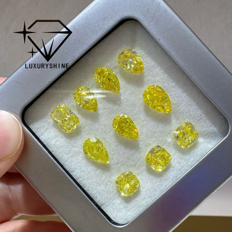 Качество LuxuryShine VVS-VS Фантазийный Желтый/Светло-Желтый/Фантазийный Интенсивный/Ярко-Желтый Лабораторно Выращенный Бриллиант 1CT 2CT 3CT 4CT 5CT Овал Отличная огранка с сертификатом и индивидуальными ювелирными изделиями фабрика