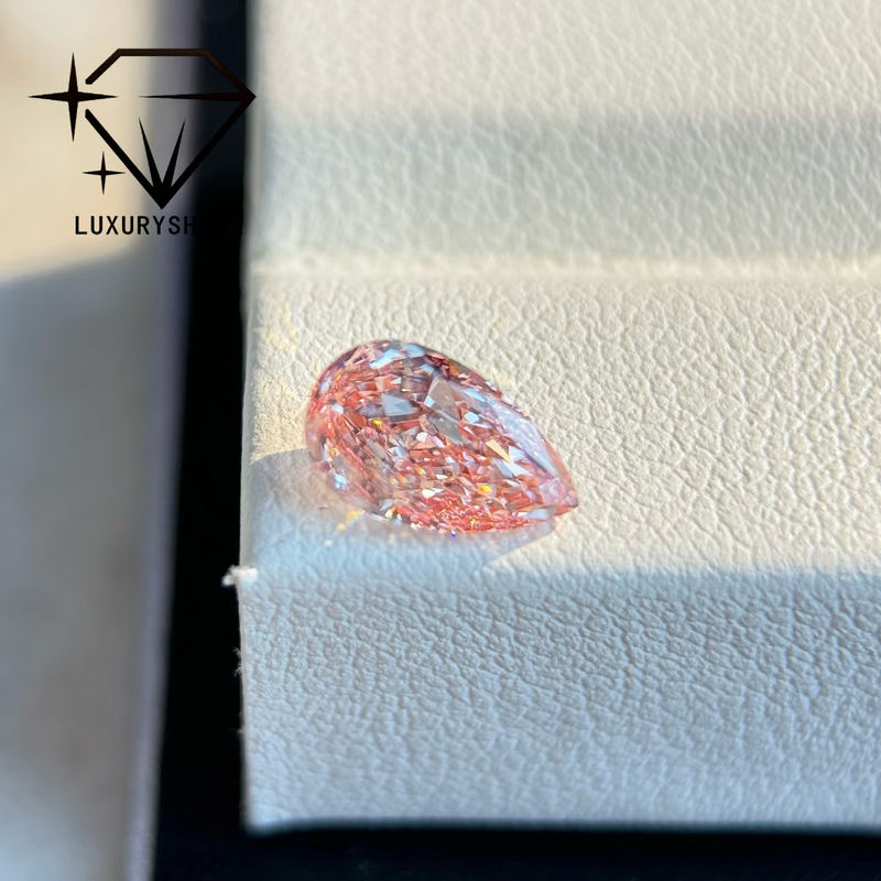 Качество LuxuryShine 1-15CT Розовый бриллиантовый бриллиантовый бриллиант, выращенный в лаборатории, розовый бриллиант VVS-VS фабрика
