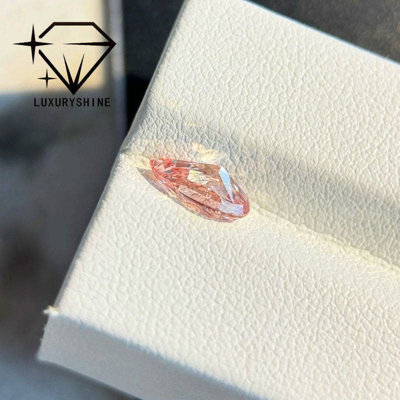 Качество LuxuryShine 1-15CT Розовый бриллиантовый бриллиантовый бриллиант, выращенный в лаборатории, розовый бриллиант VVS-VS фабрика