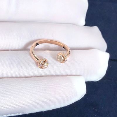Качество Кольцо владению Piaget открытое в розовом наборе золота 18K с 58 гениальными отрезанными диамантами фабрика
