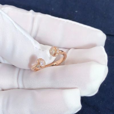 Качество Кольцо владению Piaget открытое в розовом наборе золота 18K с 58 гениальными отрезанными диамантами фабрика