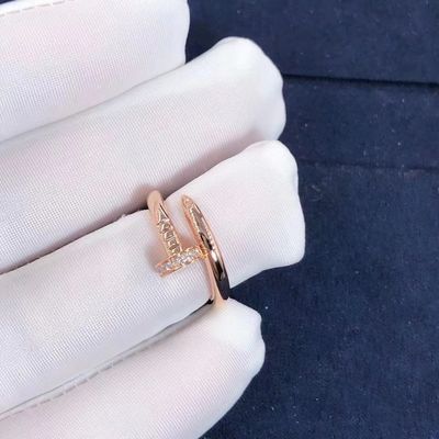 Качество Золото белизны желтого золота кольца ООН Clou Cartier Juste подняло золото и реальные диаманты фабрика