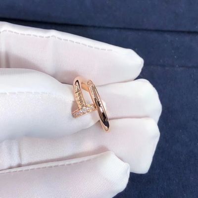 Качество Золото белизны желтого золота кольца ООН Clou Cartier Juste подняло золото и реальные диаманты фабрика