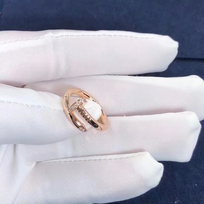 Качество Золото белизны желтого золота кольца ООН Clou Cartier Juste подняло золото и реальные диаманты фабрика