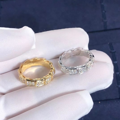 кольцо гадюки Bvlgari Serpenti золота 18k ПРОТИВ диамантов для ODM OEM женщин