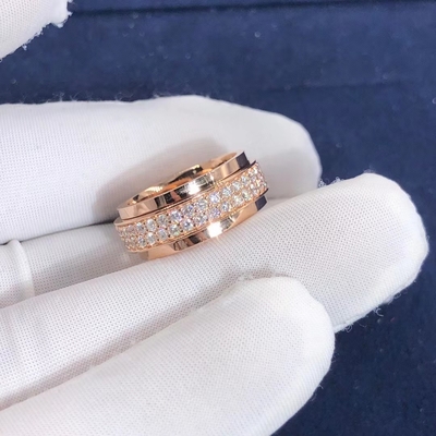 18K подняло белое кольцо владению Piaget желтого золота ПРОТИВ диаманта для женщин/людей