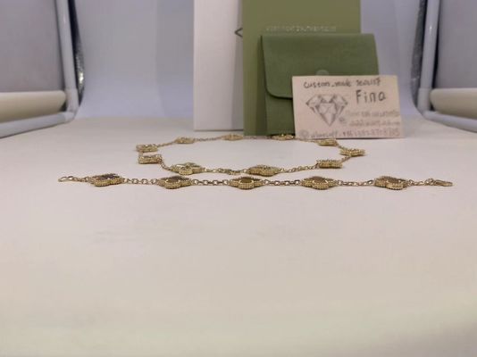Качество Мотивы 18k браслета 5 VCA винтажные Альгамбра желтые/подняли/браслет белого золота фабрика