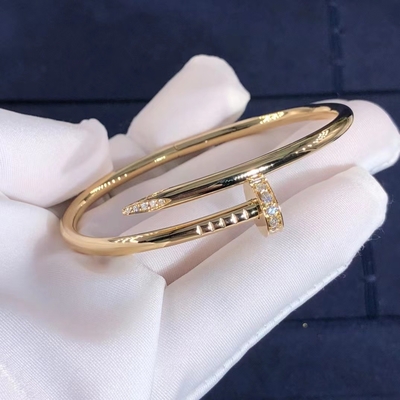 OEM заказа образца поддержки браслета ООН Clou Juste яруса автомобиля золота 18K
