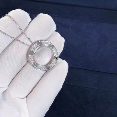 Качество Подгонянное золото ожерелья 18K ЛЮБОВ яруса автомобиля белое ПРОТИВ вымощенных диамантов фабрика