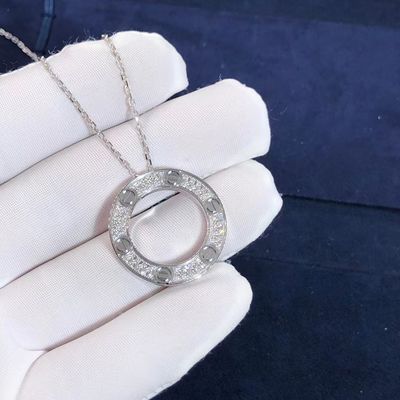 Качество Подгонянное золото ожерелья 18K ЛЮБОВ яруса автомобиля белое ПРОТИВ вымощенных диамантов фабрика
