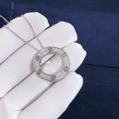 Качество Подгонянное золото ожерелья 18K ЛЮБОВ яруса автомобиля белое ПРОТИВ вымощенных диамантов фабрика