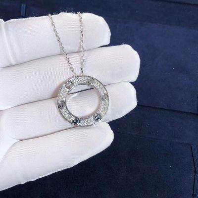 Качество Подгонянное золото ожерелья 18K ЛЮБОВ яруса автомобиля белое ПРОТИВ вымощенных диамантов фабрика