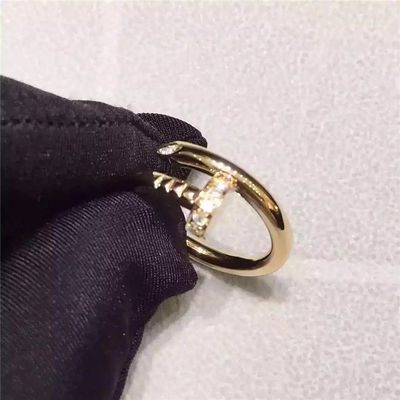 Качество кольцо ногтя желтого золота 18K отсутствие драгоценной камня, простого кольца золота с диамантом фабрика