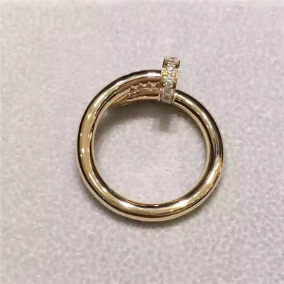 Качество кольцо ногтя желтого золота 18K отсутствие драгоценной камня, простого кольца золота с диамантом фабрика
