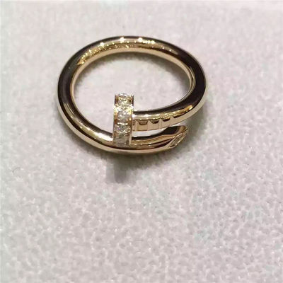 Качество кольцо ногтя желтого золота 18K отсутствие драгоценной камня, простого кольца золота с диамантом фабрика
