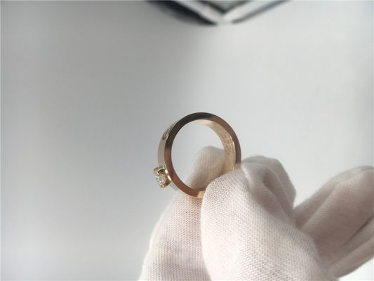 Качество Гениальный - отрезанное золото N4250100 кольца 18K пасьянса любов диаманта желтое фабрика