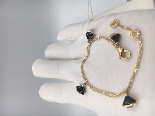 Качество женщины браслета дивы Luxury желтого золота 18K черные с матерью жемчуга фабрика