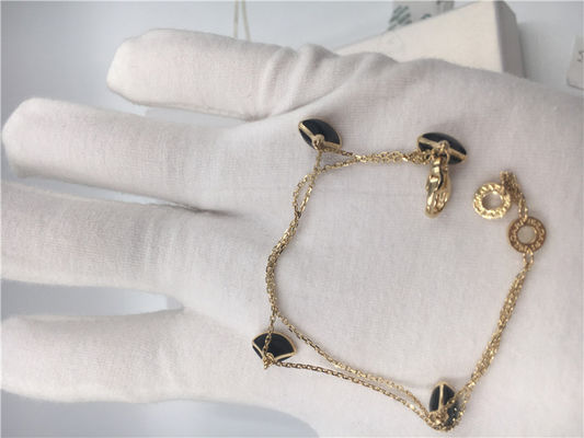Качество женщины браслета дивы Luxury желтого золота 18K черные с матерью жемчуга фабрика