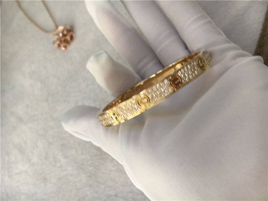 Качество Золото браслета 18K любов ювелирных изделий верхнего сегмента диаманта изготовленное на заказ желтое фабрика