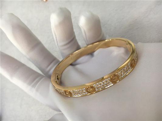 Качество Золото браслета 18K любов ювелирных изделий верхнего сегмента диаманта изготовленное на заказ желтое фабрика