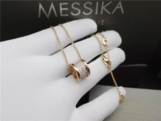 Качество ожерелье b Zero1 ювелирных изделий желтого золота 18K роскошное с небольшими диамантами 100% Handmade фабрика