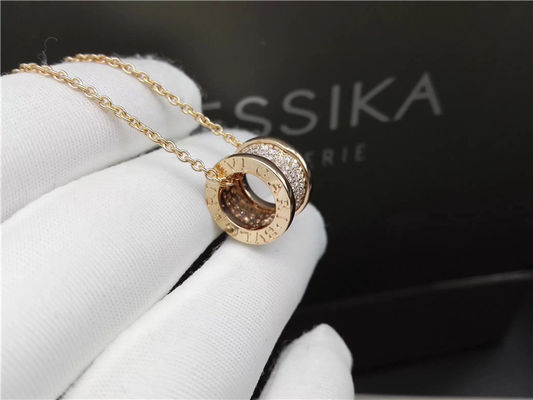 Качество ожерелье b Zero1 ювелирных изделий желтого золота 18K роскошное с небольшими диамантами 100% Handmade фабрика