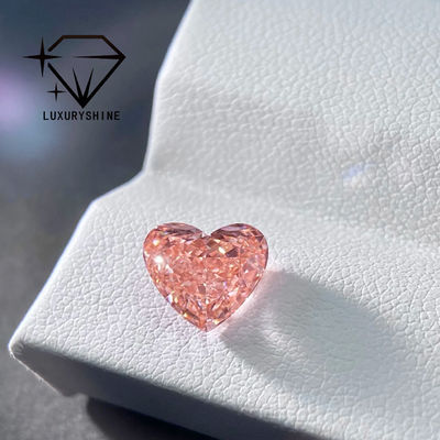 Качество LuxuryShine Fancy Pink / Fancy Intense Pink / Fancy Vivid Pink Heart Cut Lab Grown Diamond VVS-VS1 Real Diamonds & Wedding Jewelry & Customized Jewelry фабрика