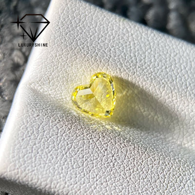 Качество LuxuryShine VS1 Лабораторно выращенный бриллиант красивая желтая форма сердца 1CT 2CT 3CT 4CT 5CT Настоящие бриллианты с сертификатом IGI фабрика