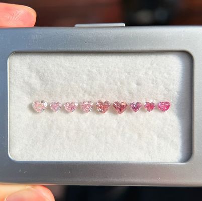 Качество LuxuryShine Розовый / Желтый / Зеленый Лабораторный вырез сердца выращенный бриллиант VVS-VS Настоящие бриллианты и свадебные украшения и ювелирные изделия на заказ фабрика
