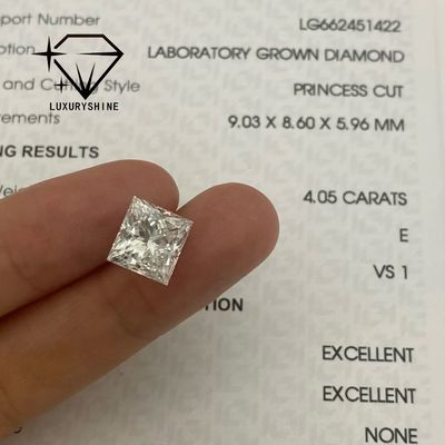 Качество Бриллианты для свадьбы оптом LuxuryShine, огранка принцесса, выращенные в лаборатории, цвет D-F, чистота VVS-VS, с сертификатом IGI, отличная огранка фабрика