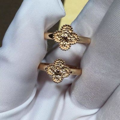 Качество ВКАРО8ДЭ00 Ван Клеф и золото поднял/18к кольца Альгамбра ювелирных изделий Арпельс сладкое фабрика