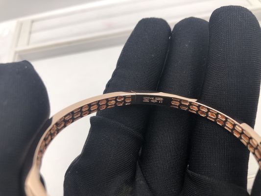 Качество Роскошные браслеты шарма Snakewomens ювелирных изделий подгоняли золото 18 Kt розовое с диамантами фабрика