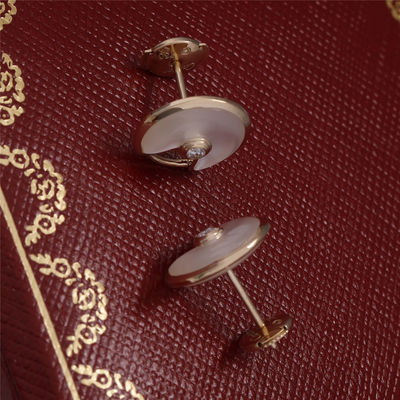 Качество Золото Amulette De Серьга Стержень модели Xs желтое с белой матерью жемчуга фабрика