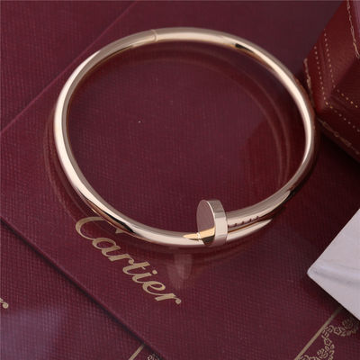 Качество Реальный Bangle B6048217 ногтя ЖЕЛТОГО ЗОЛОТА БРАСЛЕТА ООН CLOU золота JUSTE толстый модельный фабрика