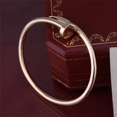 Качество Реальный Bangle B6048217 ногтя ЖЕЛТОГО ЗОЛОТА БРАСЛЕТА ООН CLOU золота JUSTE толстый модельный фабрика