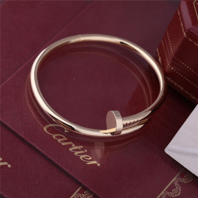 Качество Реальный Bangle B6048217 ногтя ЖЕЛТОГО ЗОЛОТА БРАСЛЕТА ООН CLOU золота JUSTE толстый модельный фабрика
