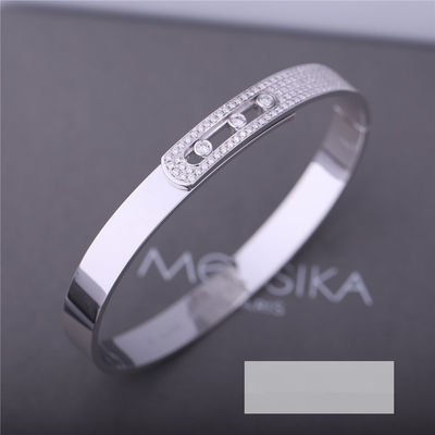 Качество Ширина ювелирных изделий 4.5mm Парижа браслета диаманта белого золота фабрика
