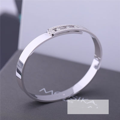 Качество Ширина ювелирных изделий 4.5mm Парижа браслета диаманта белого золота фабрика