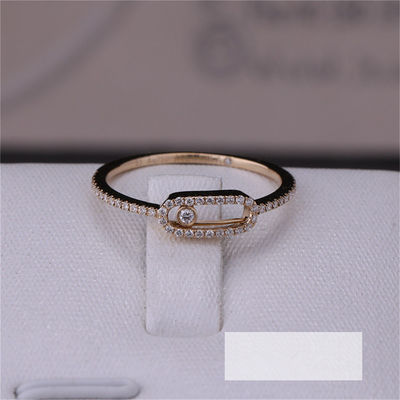 Качество Кольцо Uno Pavee движения кольца с бриллиантом захвата Luxury Jewelry элегантное в розовом золоте 18K фабрика
