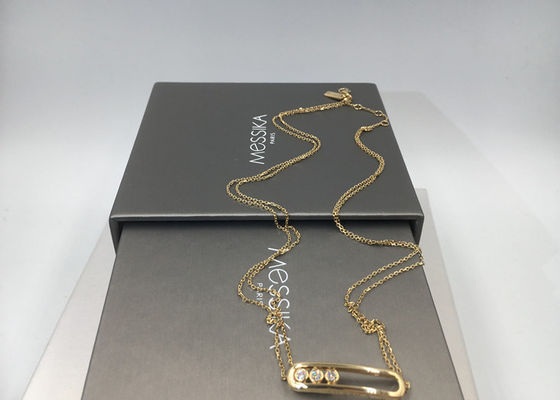 Качество Двойное цепное золото Парижа Jewelry18K ожерелья желтое отсутствие драгоценной камня с формой седловины фабрика